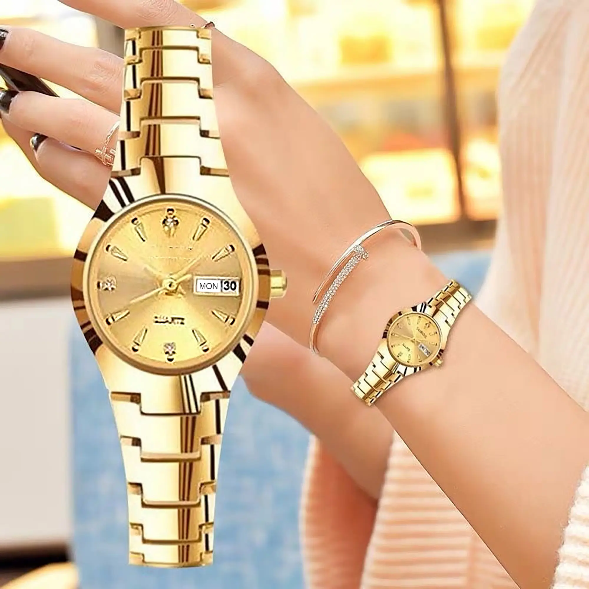 Jam Tangan Wanita Mewah Terbaru Tahan Air  Anti Karat Kualitas Impor BISA COD Stainless Watches
