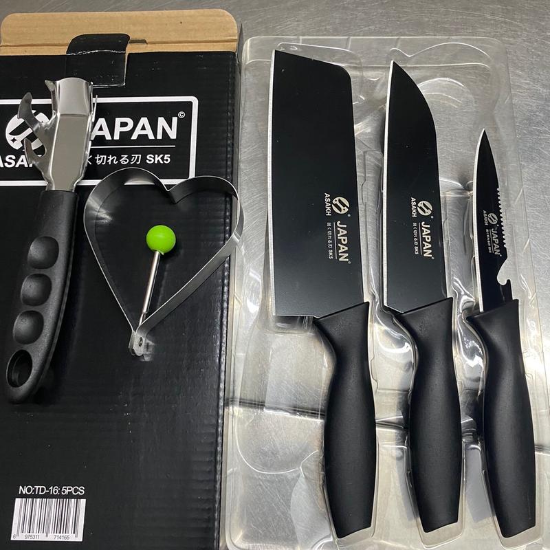 Bộ dao nhà bếp Nhật 5 món bằng thép không gỉ