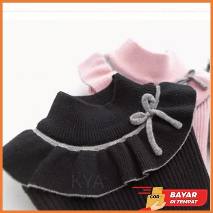 Baju Atasan Anak Cewe Cewek Perempuan Lengan Panjang Pariasi Pita Usia 1 - 6 Tahun Model Korea Style Terbaru Kekinian 6