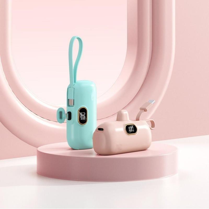 Product Introduction of Portable Power Bank, 1pc 5000mAh Mobile Power Bank, USB Rechargeable Hand Warmer, Small Portable Charger for iPhone 15/15 Plus/15 Pro/15 Pro Max, AirPods 0