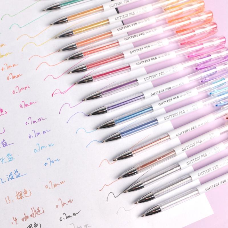 【COD】AIGD 24PCS/0.5mm/PULPEN GEL GLITTER LUCU IMUT pulpen  jumbo pensil  12b Transparan Pena Tinta tipe  x Stationery 2
