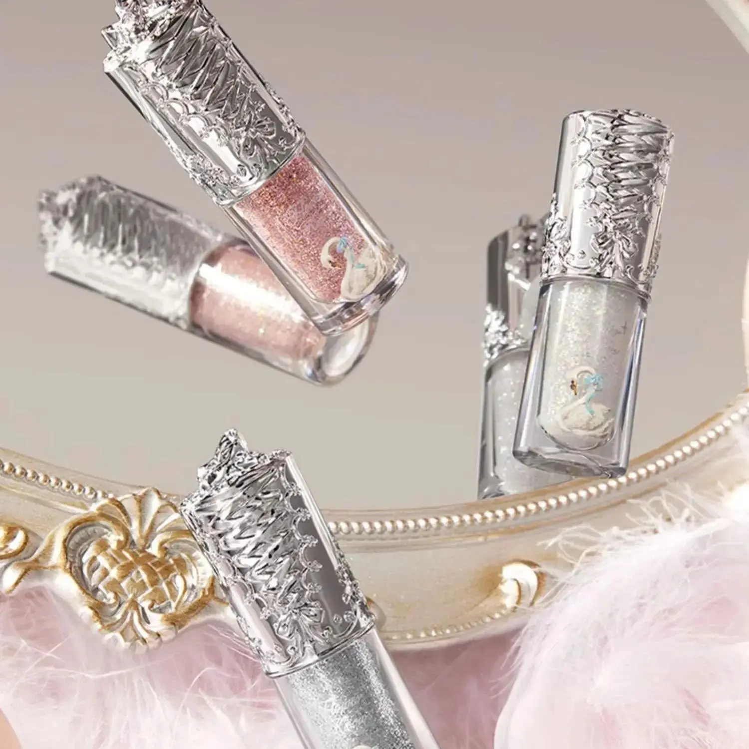 Flower Knows Swan Ballet Liquid Eyeshadow Pearly Fine Sparkling Sequins Makeup Cosmetic