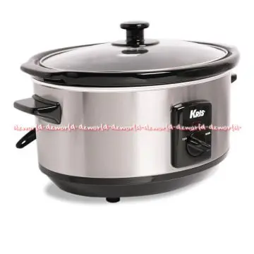 Kris Slow Cooker 3.5Liter Warna Silver Pemasak lambat Memiliki Tombol  Dapat Digunakan Mengatur Suhucrock Pot Krischer 3.5 L 1