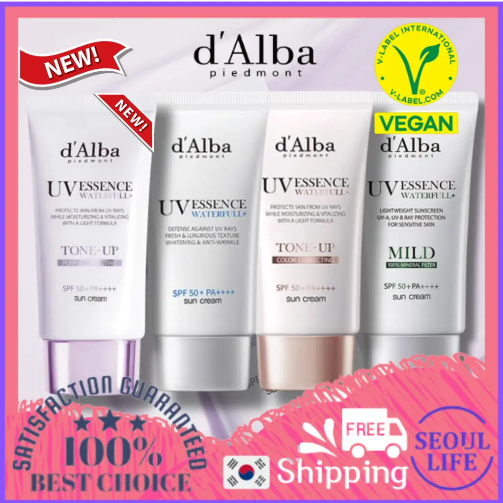 d'Alba UV Essence / Mild / Tone Up / Purple Sunscreen 50ml SPF50+ PA++++ dalba sunscreen d'alba sunscreen d alba sunscreen