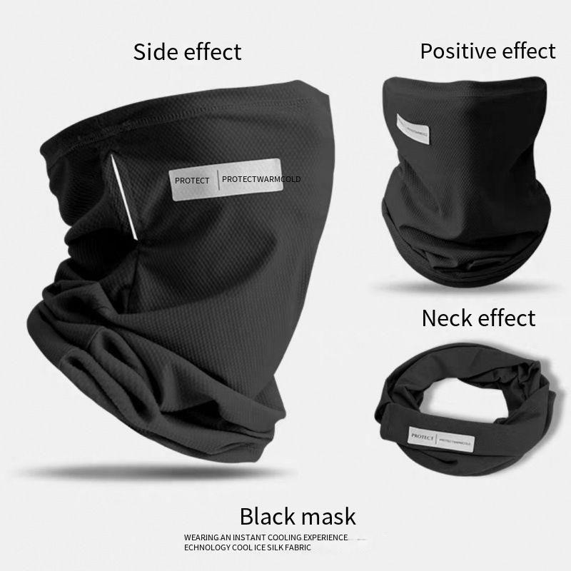 Product Introduction of Summer Ice Silk Sunscreen Mask For Men Women UV Solar Arm Sleeves Ice Silk Driving Arm Cover Cycling Face Cover Bandana Scarf 6