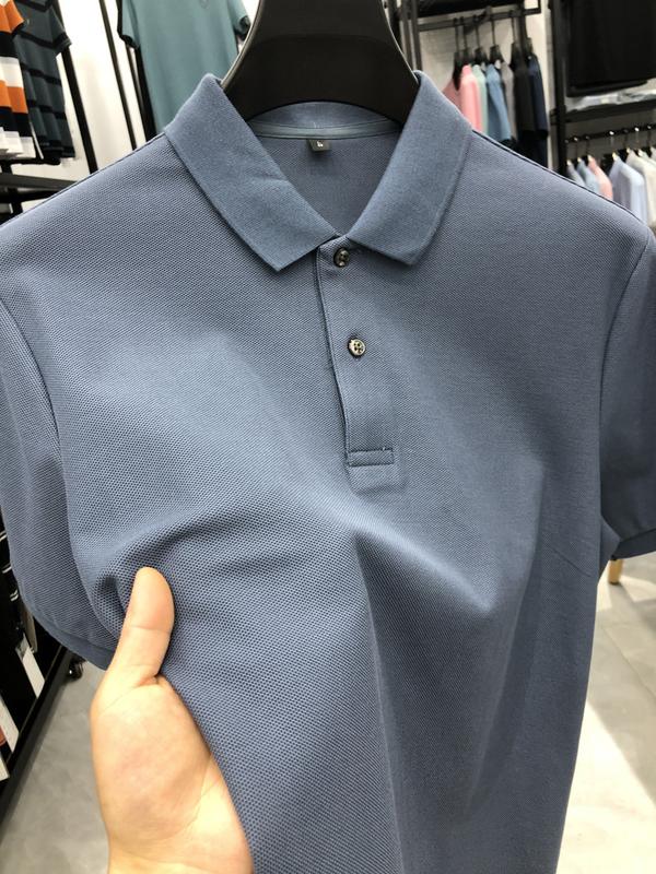 Product Introduction of Boxy cropped polo shirts plaid summer high-end men's polo shirt short sleeve cotton polo collar casual high-grade shirt top men's T-shirt Tropical Human 24