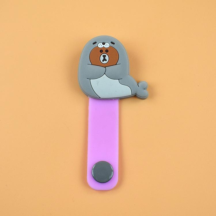Product Introduction of PVC soft rubber earphone nail buckle winding device button storage device snap button earphone cable manager hub 7
