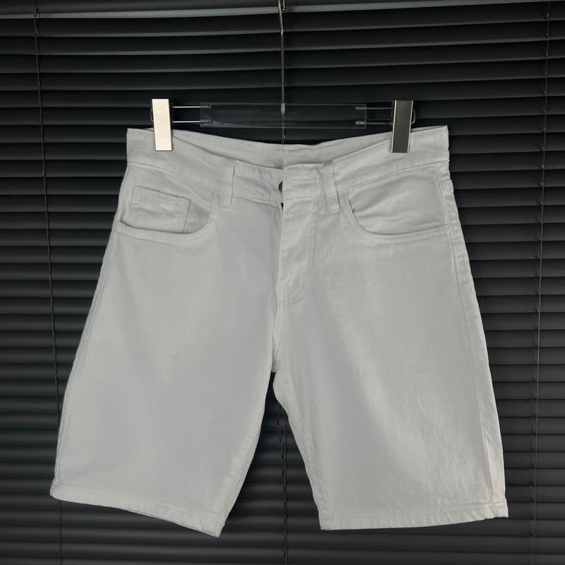 Mã Short Jean Trơn Cao Cấp Trắng- Đen. Menswear Cotton Quần Có Túi  Màu Trắng 7