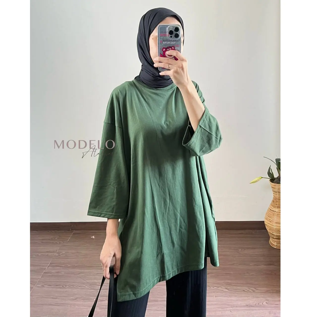 Oversized Blouse Hijab - Kaos Oversize Polos Hijab / Kaos Lengan Panjang Wanita / Kaos Jumbo / Modelo / Atasan Hijab Wanita Katun Premium / Muslim Basic