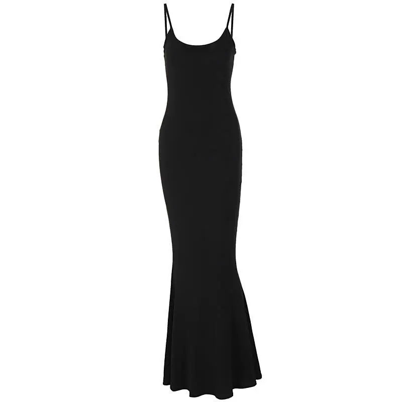 D151 [SALE] Đầm body gân trung co giãn mạnh dáng dài đuôi cá Dress 4