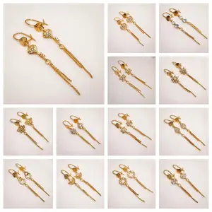 Anting Titaniun Korea Earrings Emas Jumbai Berlian Murah Giwang Tindik Perhiasan