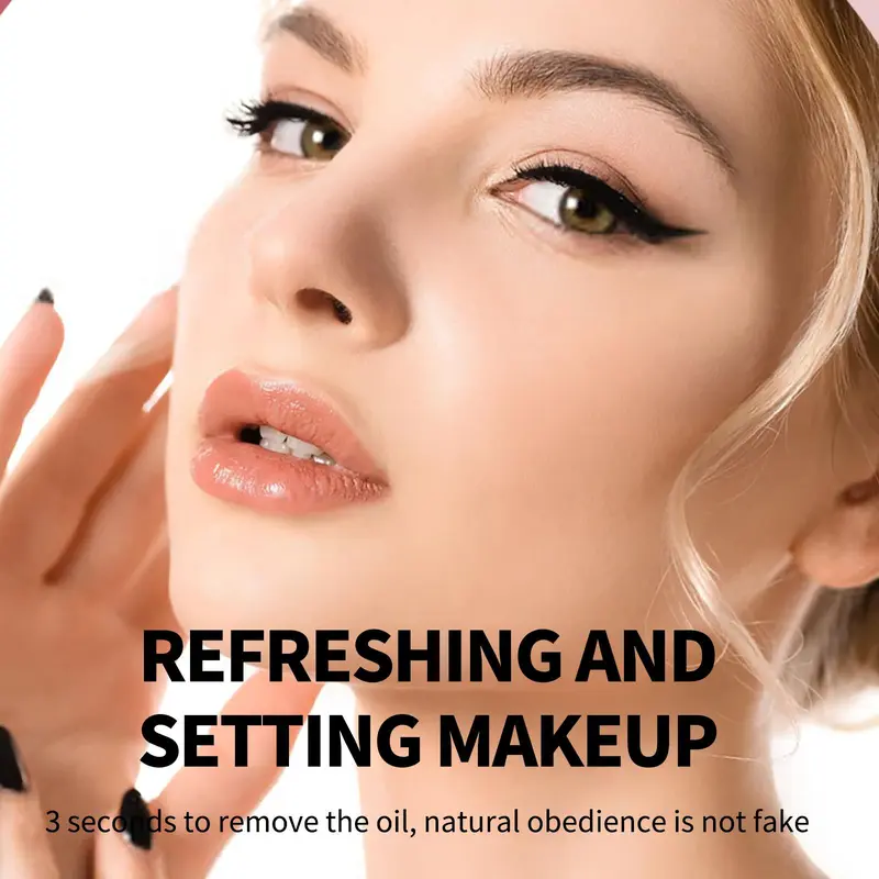 Long-lasting Oil Control Powder, 1 Box Matte Finish Makeup Setting Powder, Face Makeup Accessories for Women & Girls, Cosmetic 4