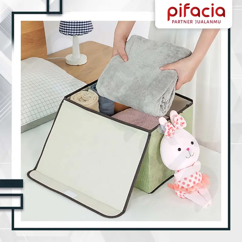 PIFACIA Kotak Penyimpanan Storage Box 2 In 1 Baju Organizer Lipat Multifungsi 2