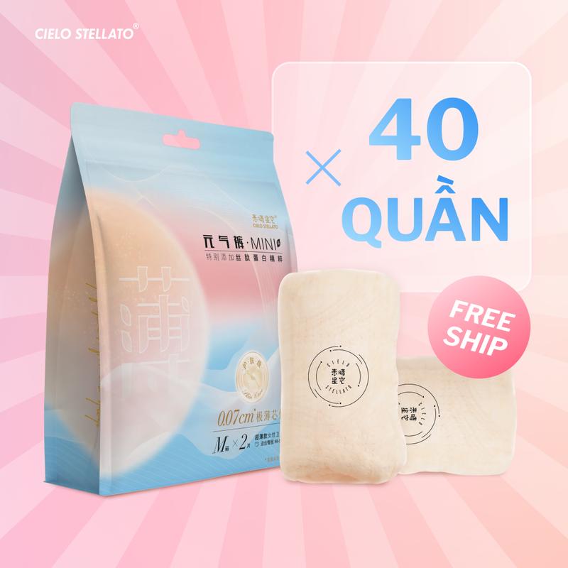Combo 40 Băng Quần Vô hình Cielo Stellato siêu mỏng, chống tràn 360
