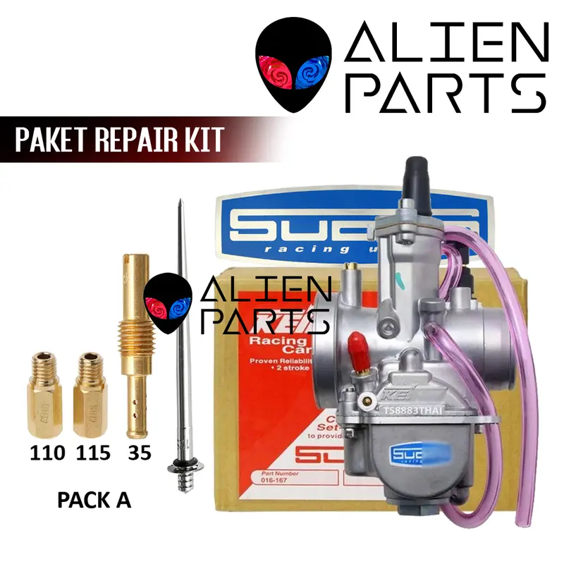 (PAKET) KARBURATOR SUDCO KEIHIN + REPAIR KIT PWK 24 26 28 30 32 34 KARBU SMASH SHOGUN SKYWAVE MX KING CPO BEAT VARIO MIO MEGAPRO KLX SUPRA BYSON NINJA SOUL SATRIA TIGER MJ PJ JARUM PARKIT MAIN JET PILOT SCORPIO 1
