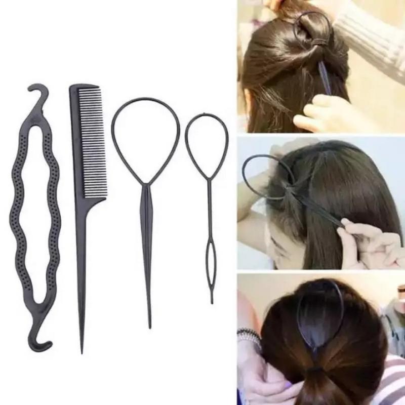 Set 4 dụng cụ tạo kiểu tóc Bộ 4 dụng cụ hỗ trợ tạo kiểu tóc nhanh chóng tiện ích 2