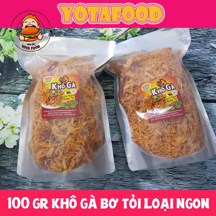 KHÔ GÀ BƠ TỎI GIÒN NGON - ĐẬM VỊ - 100GR | YOTAFOOD