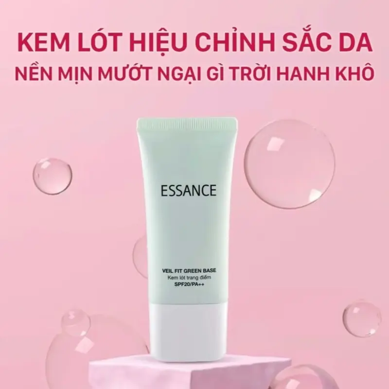 (Chính hãng) Kem Lót Trang Điểm Dạng Sữa Hiệu Chỉnh Tông Da Essance Veil Fit Green Base 30ML .Date 2026 Cosmetic Mỹ Phẩm 2