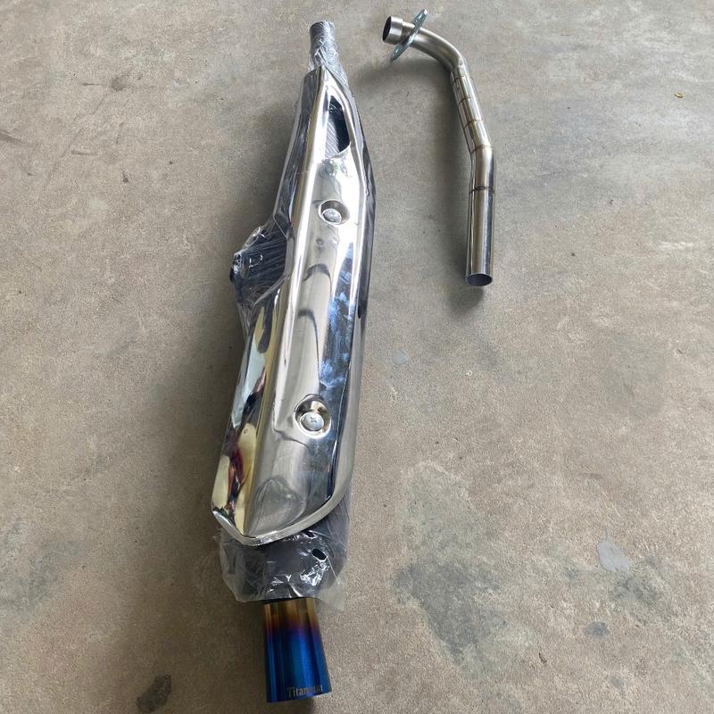 Pô Xe Wave - Pô Wave Móc Nhồi Bông Mỏ Chu Titan Lắp Wave 50 100 110 Âm Thanh Cực To - Phụ Kiện Xe Máy