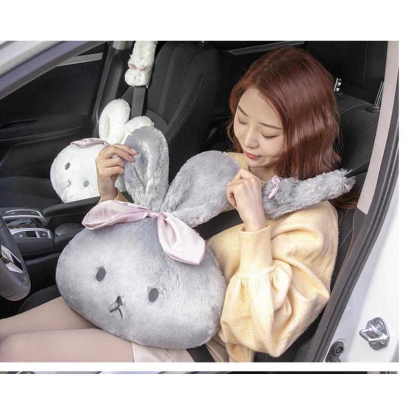 Product Introduction of Gối Tựa Đầu Tựa Lưng Trên Ô Tô Hình Thỏ Bông Dễ Thương 17