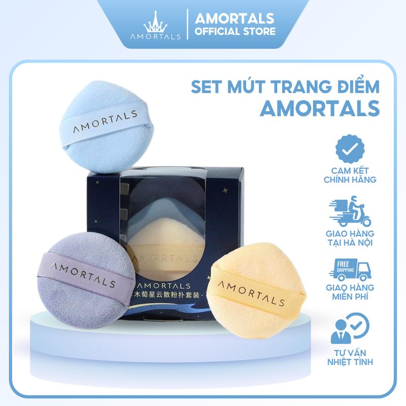  Set Mút Trang Điểm AMORTALS Siêu Mềm Tán Kem Nền Kem Che Khuyết Điểm Tiện Lợi Không Ăn Phấn Đặc Biệt Cosmetic Mỹ Phẩm Nữ 