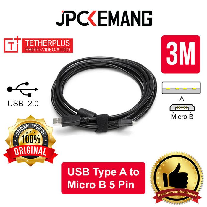 Gambar Kabel Kamera TetherPlus USB 2.0 Micro B to Type A 3M Tether Plus Cable TP-UB2AMCM-300 ORIGINAL dari JPC Kemang Kota Administrasi Jakarta Selatan Tokopedia