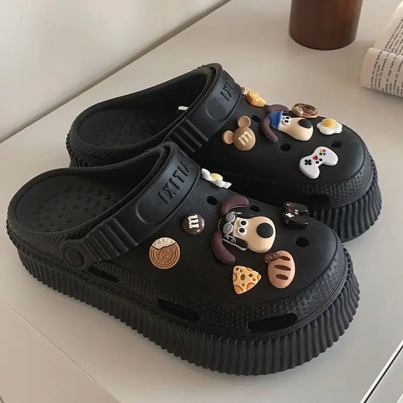 Comanier Sandal Kodok Dewasa Wanita Classic Bae Clog Sepatu Sendal Baim Wedges Platform EVA Square Toe 5