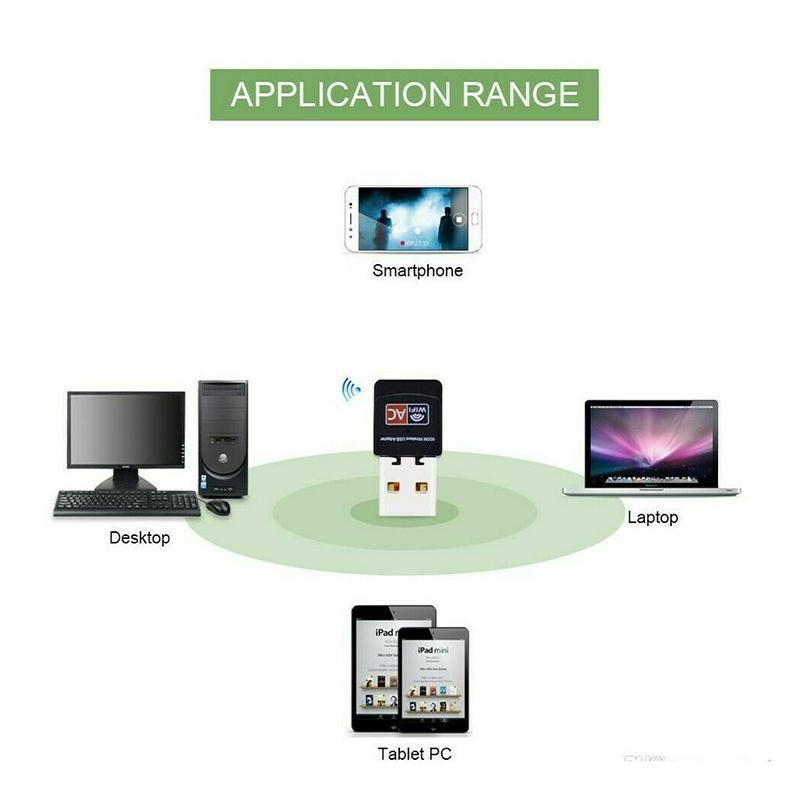 Product Introduction of 600 Mbps 2.4-5Ghz USB Dual Band Wireless Adapter WiFi Dongle 802.11 AC Laptop PC 10