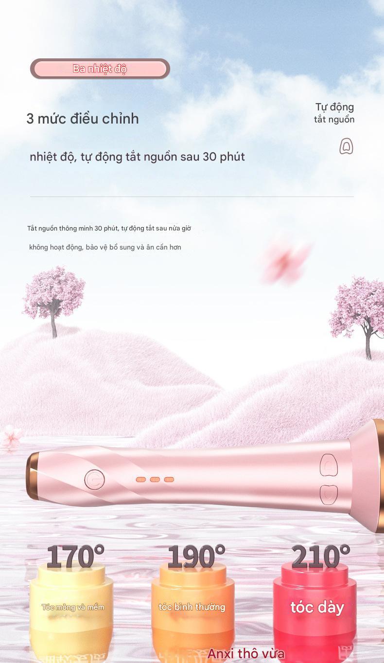 Product Introduction of Máy uốn tóc  lược duỗi tóc Lược điện chải tóc không dây, chăm sóc tóc suôn mượt và dễ dàng chải thẳng hoặc tạo kiểu uốn, duỗi Có thể sạc lại, thuận tiện mang đi du lịch hoặc dùng tại nhà. seemee bấm phồng 9