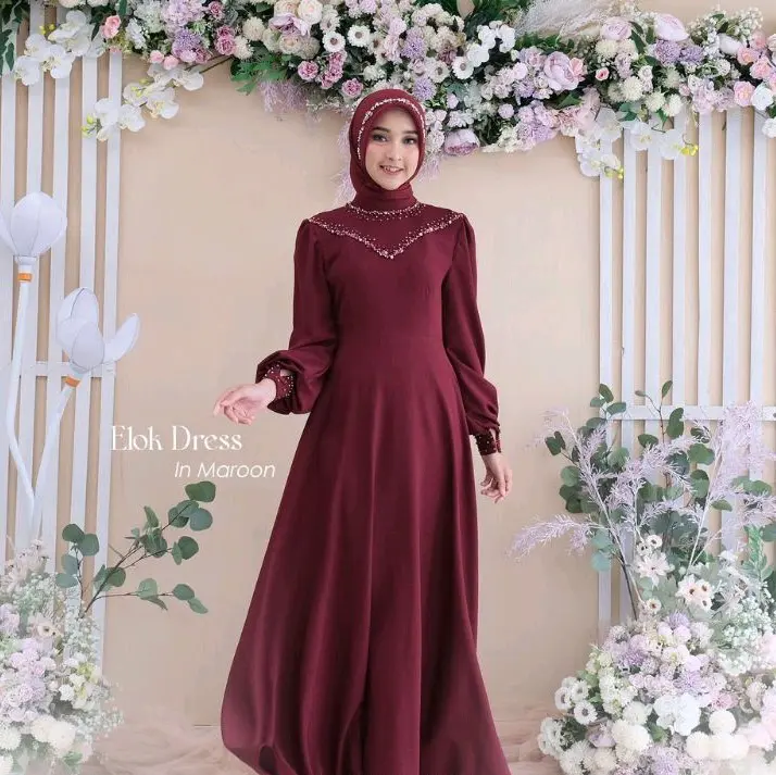 elok payet dress pesta dress kondangan