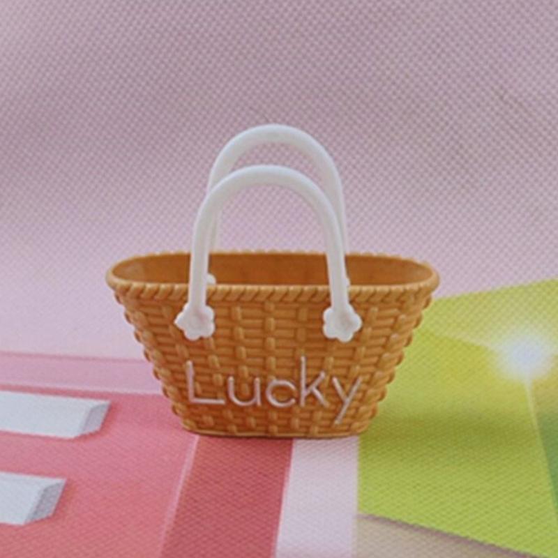 Product Introduction of XINELU Plush Dolls Bag Dollhouse Dollhouse Min Handbag Dress Up DIY Shopping bag Cute Mini Princess Doll Handbag Children Gift 10