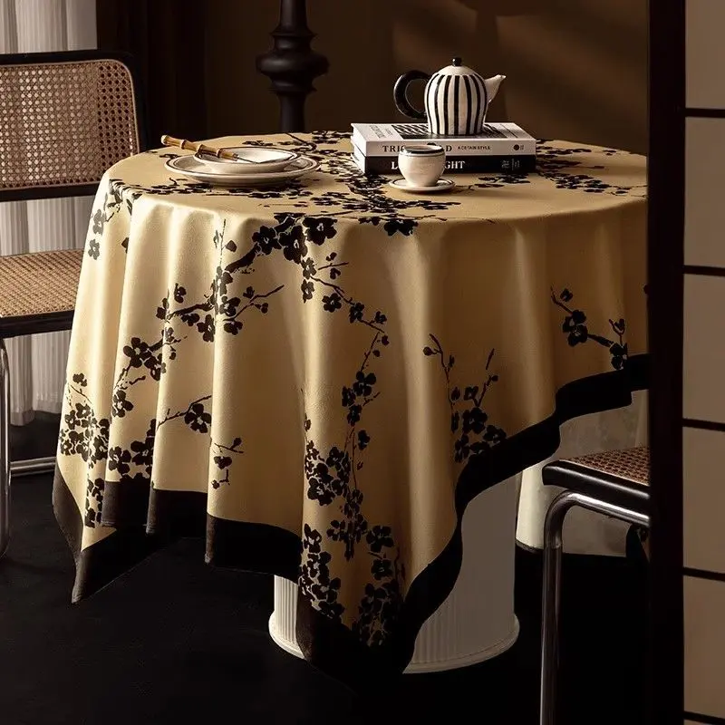 2025 Moyun Vintage Tablecloth Light Luxury High-Grade Living Room Dining Tablecloth Atmosphere Decoration Tablecloth Coffee Table Cover Cloth Home