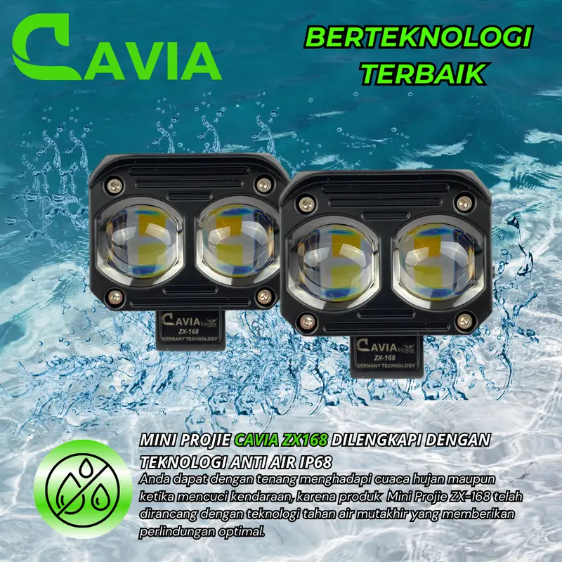 CAVIA - PREMIUM MINI PROJIE LAMPU TEMBAK LASER SOROT LED MOBIL MOTOR FOGLAMP SQL 2 MATA SQL 3 MATA WARNA KUNING PUTIH TEMBUS KABUT&HUJAN 6