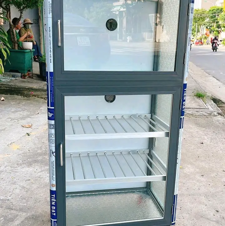 Tphcm tủ chén nhỏ gọn màu xám xingfa đã lắp ráp