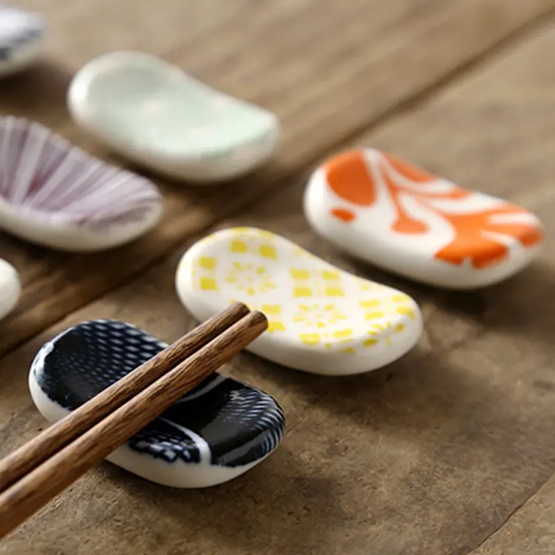 Giá Để Đũa, Phong Cách Nhật Bản Bằng Gốm, Haqfyqy, Tiện Lợi, Chống Trượt, Giá Chân Đế Đũa, Dụng Cụ Nhà Bếp 8