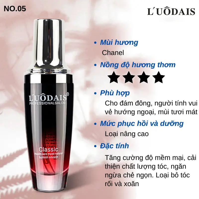 Combo 3 chai tinh dầu dưỡng tóc cao cấp LUODAIS 60ml - Phục hồi tóc hư tổn và chẻ ngọn 100% tinh dầu nguyên chất Macadamia chăm sóc Nữ 8
