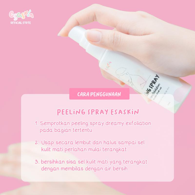 ESASKIN (Paket) Peeling Spray dan Body Serum - Spesial Kulit Belang Mencerahkan Tubuh Serum Badan Kaki tangan 4