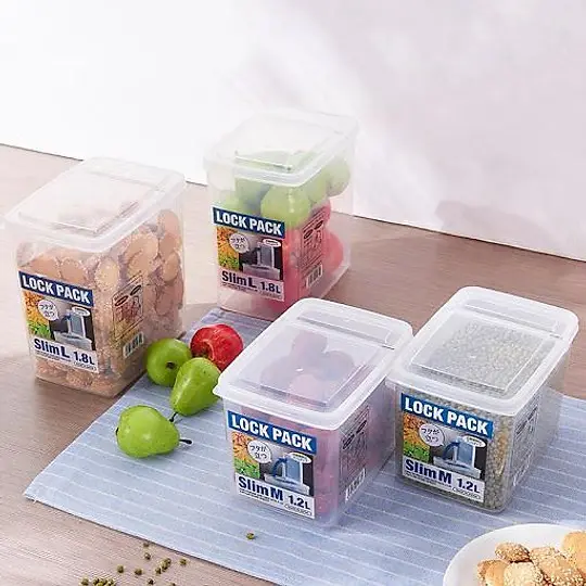 Hộp đựng thực phẩm SANADA Nhật Bản nắp mở đứng nhiều size nhựa PP cao cấp, an toàn cho sức khỏe 6