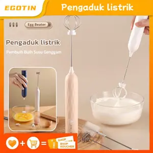Mixer Elektrik untuk Kopi Dalgona & Cappuccino - Pengocok Telur dan Frother Susu Mini, Cepat dan Mudah dengan Satu Tombol, Hasil Foam Kental dan Lembut