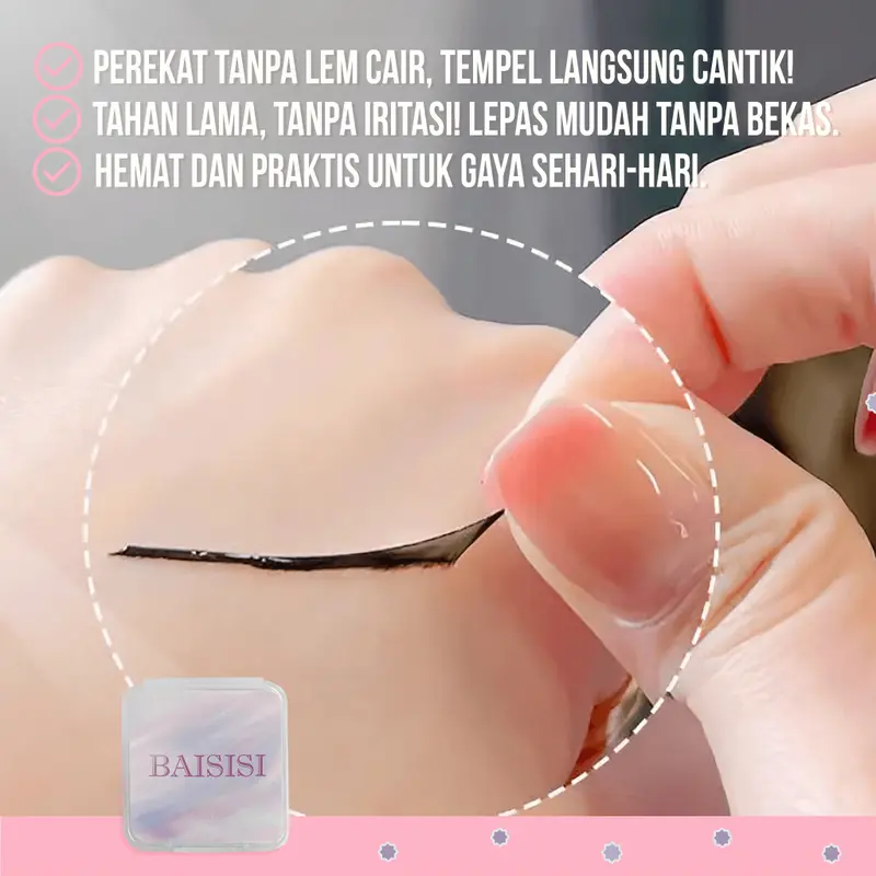 BAISISI Perekat Lem Bulu Mata Panjang J02 6PCS Eyelash Bulumata 2