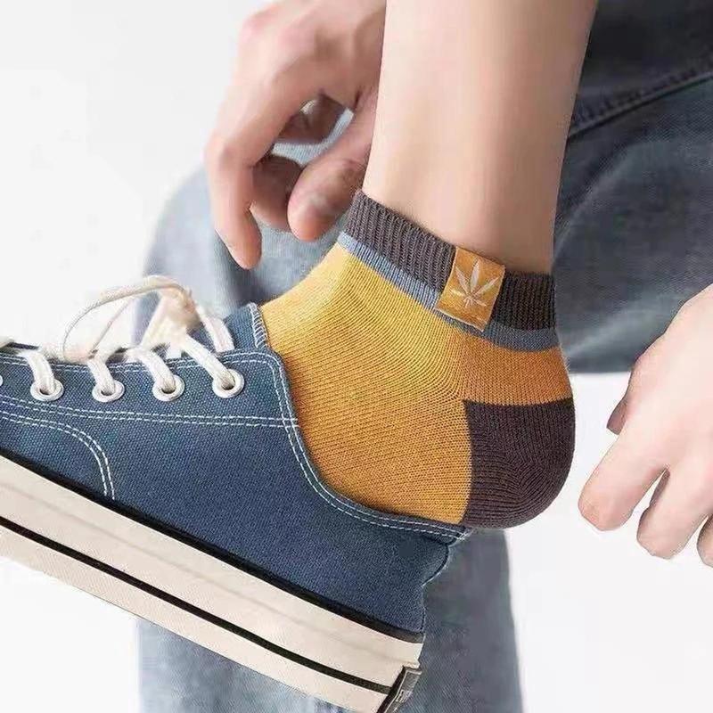 Tất Nam,10 Đôi  Cá Tính, Thiết Kế Hạnh Phúc, Thời Trang, Phong Cách Trung Quốc, In Khối Màu Thường Ngày Tất Công Sở, Hàng Mới Về 4