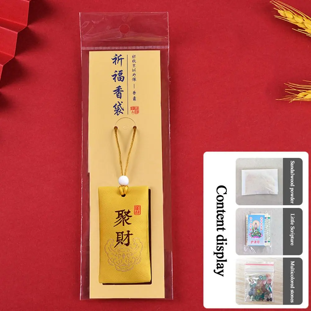 Spiritual Salt With Sachet,Buddhist Spiritual Salt Pouch Prayer Sachet Pouch T8P2