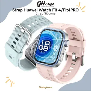 Strap Kompatibel for Huawei Watch Fit 4/ Fit 4 PRO Silicone Strap Huawei Watch Fit 3 Model ORI Bahan Silicone