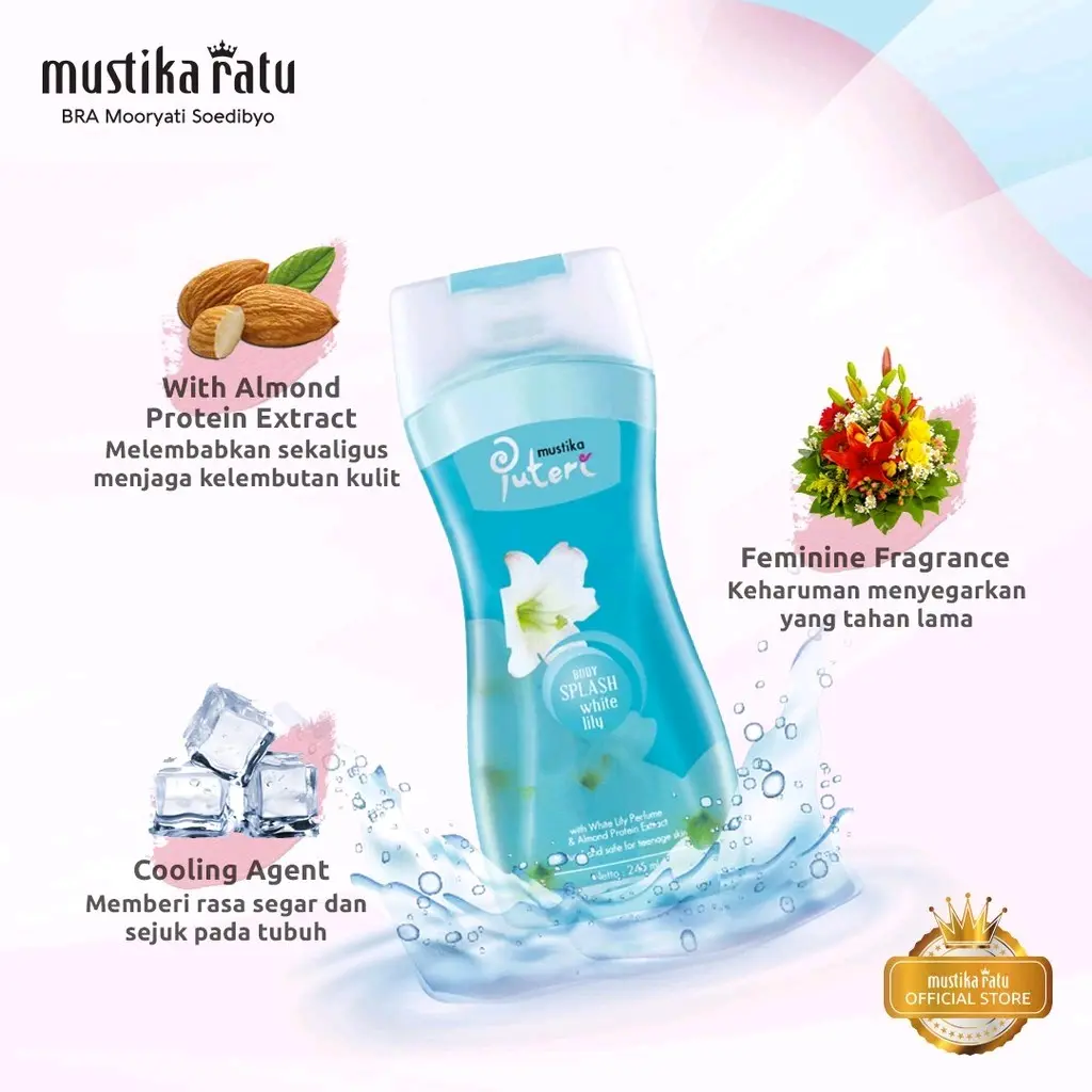 MUSTIKA PUTERI BODY SPLASH - White Lily