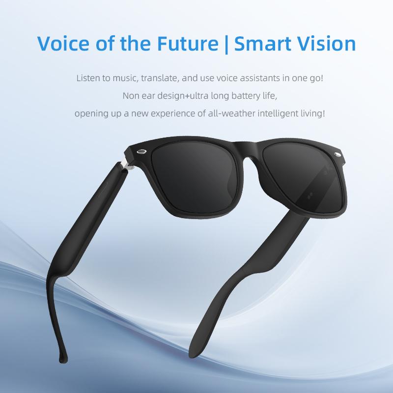 2025 New AI Translation Smart Glasses Bluetooth Call Headphones UV Protective Lenses Connected Bezel Outdoor Sports Sunglasses
