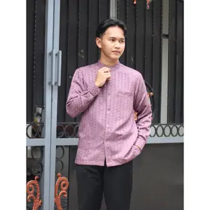 koko jaguar motif varcase lengan panjang harga murah!!! Baju Kain Katun Muslim Nyaman Sultan Couple Embos Kancing Kantong Jubah