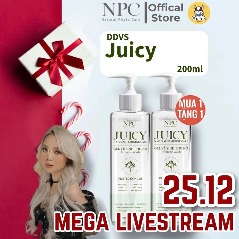 MUA1 TẶNG1 Gel vệ sinh NPC Juicy chai 200ml trầu không tràm trà an toàn cho mẹ bầu không parẩbens- dung dịch vệ sinh phụ nữ Women