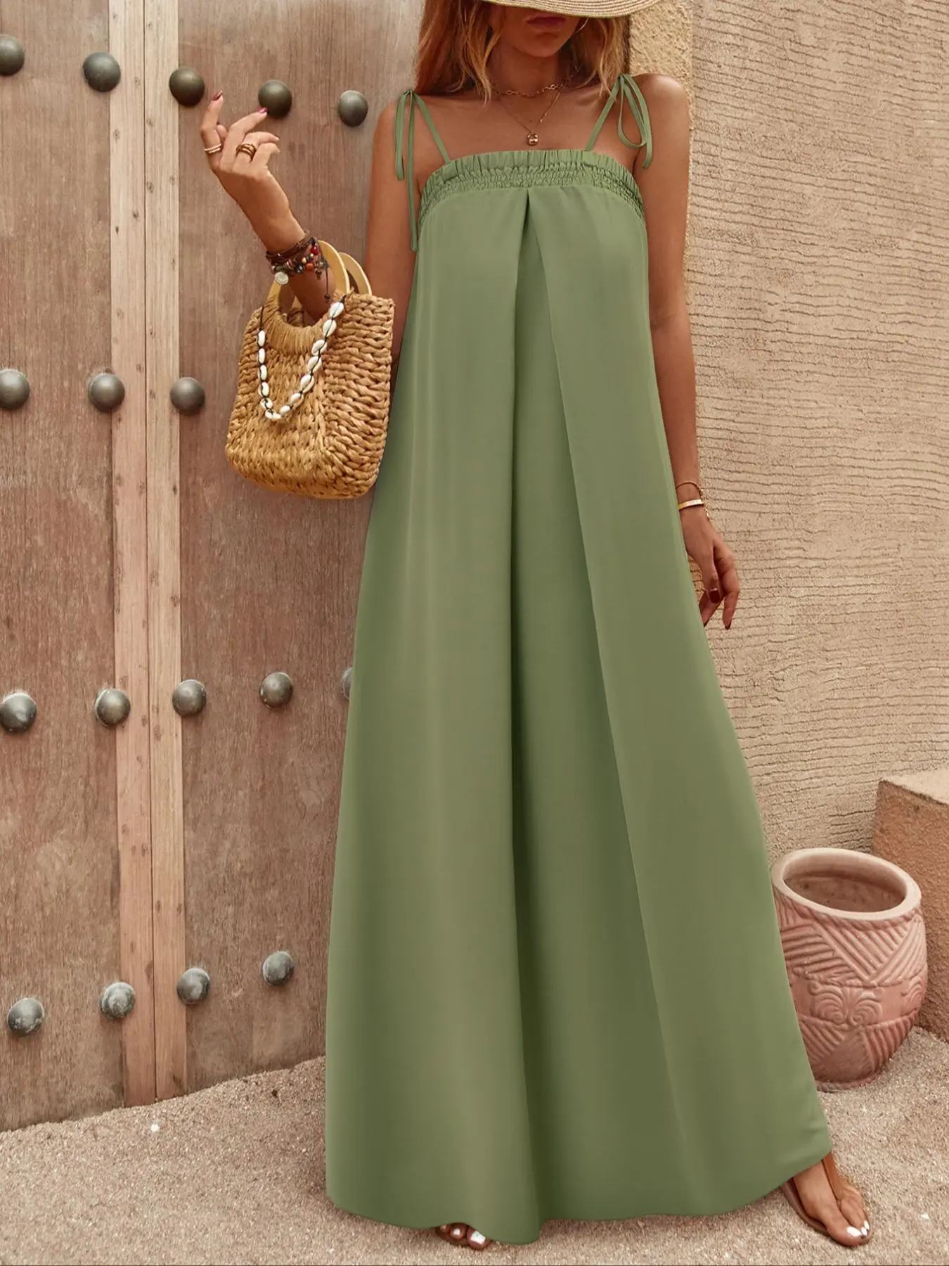 Aliling Women's Plain Cami Dress, Sexy Sleeveless Dress for Party Holiday Wedding Guest, Ladies Summer Clothes