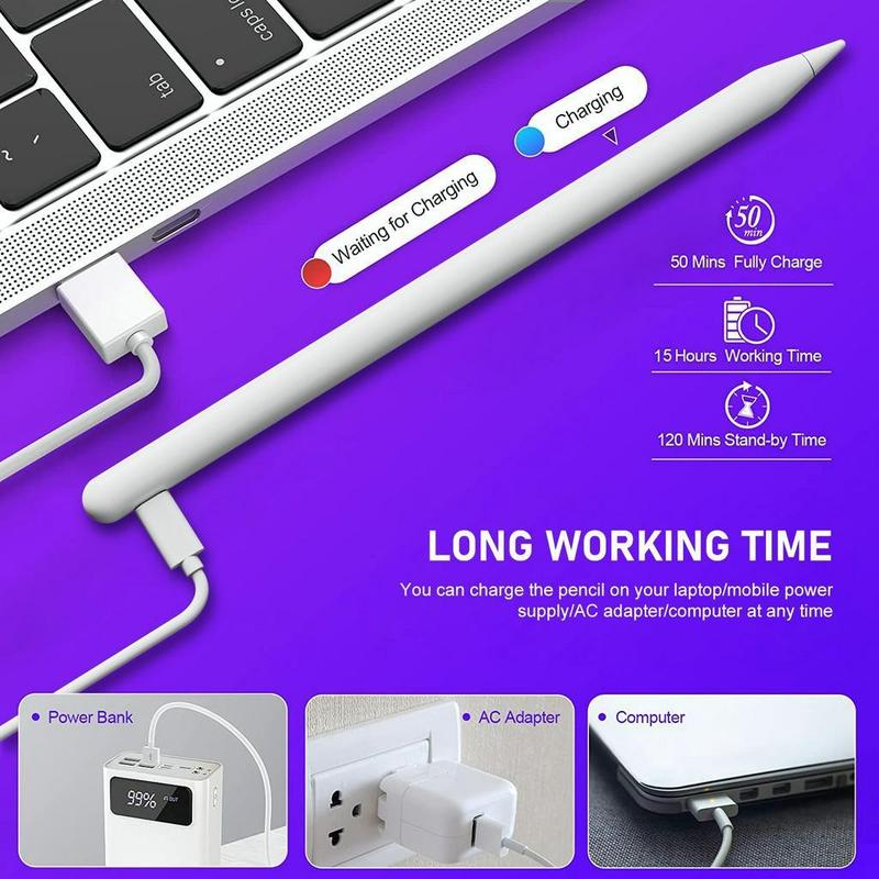 STY-031 Stylus Pen Palm Rejection Digital Power Display Active Stylus Capacitive Pencil for ipad Pro 11 2021 Gen 7/8/9 10.2 iPad 11 Ipad Air 5 Mini 6 2