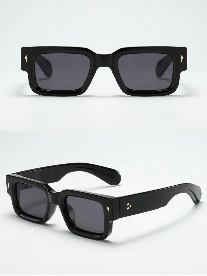 Product Introduction of Unisex Vintage Trendy Square Frame Sunglasses, Retro Casual Sunglasses for Everyday Use, Fashion Accessories for Outdoor Activities 2